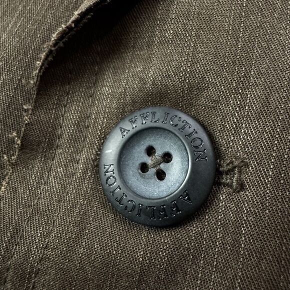 VTG Affliction Red Label Premium Men's Goth Blazer Jacket XL 48-50 Graphic RARE - Picture 5 of 14